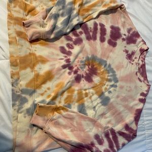 OVERSIZED AMERICAN EAGLE TIE DYE CREWNECK